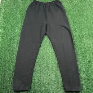 VTG Fruit of the Loom Mens Black M Activewear Pants Jogger Fleece Sweatpants Y2K
